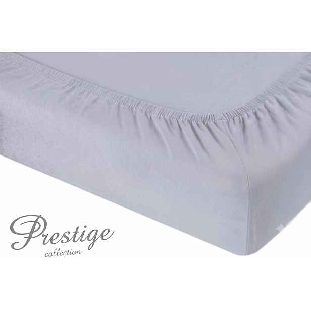 Prostěradlo Jersey s gumou 160x200 Světle Šedé Prestige Collection 160 g