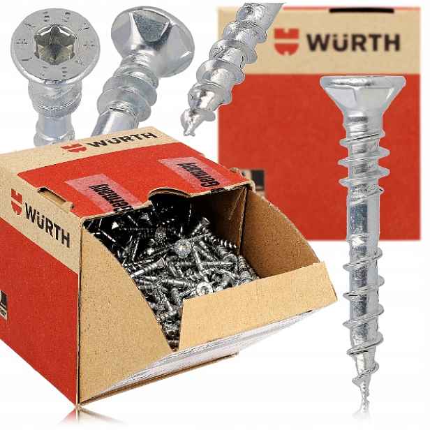 Šrouby do dřeva Konfirmáty Wurth 4x30 Univerzální šrouby Assy 4P Csmp Ct
