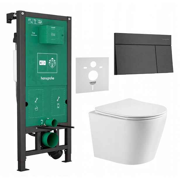 7v1 Wc Set Stelaz Hansgrohe iFrame Wc Mísa Imprese Tornado+tlačítko