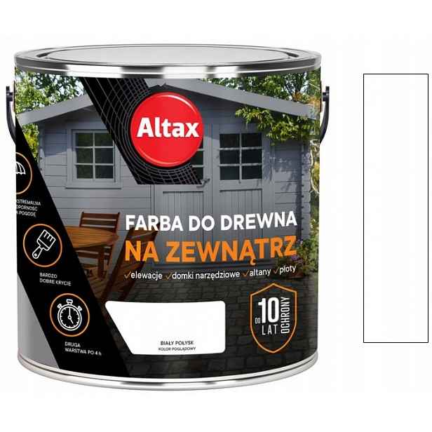 Altax Barva Barva Na Dřevo 2,5 L Bílá Lesklá
