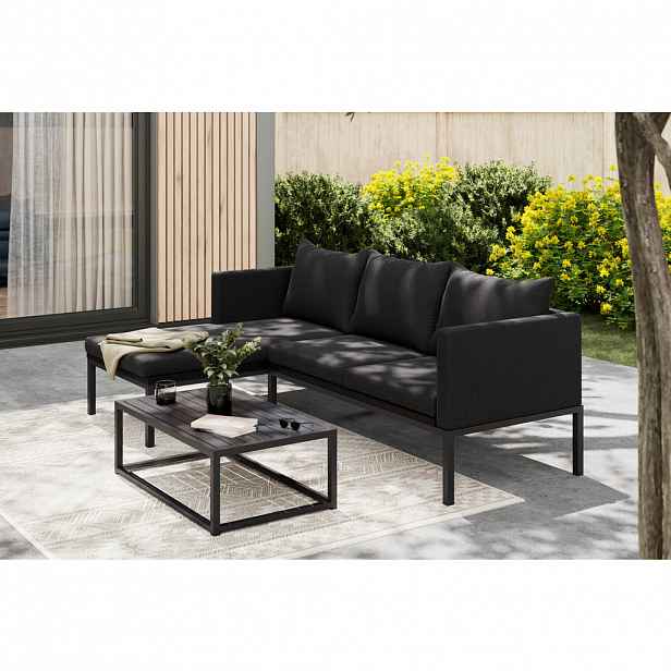 Ambia Garden TERASOVÁ SEDACÍ SOUPRAVA 3dílné, kov, textil