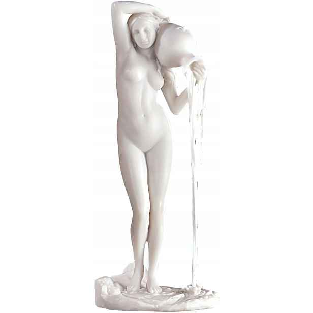 Dekorativní figurka bohyně v koupeli s mramorovou pryskyřicí 28 cm, jedinečný dárek