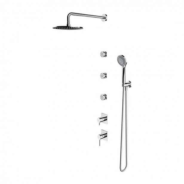 OMNIRES Y - Sprchový set s baterií pod omítku, s tělesem, 5 proudů, průměr 25 cm, chrom SYSY30XCR