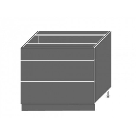 SILVER+, skříňka dolní D3m 90, korpus: grey, barva: sonoma