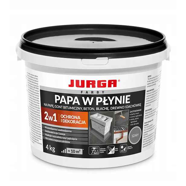Tekutá lepenka Jurga 4 kg šedá štětec bonus