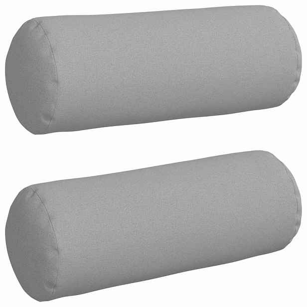 vidaXL Polštáře 2 ks textil Oblačno šedá Ø 25 x 70 cm
