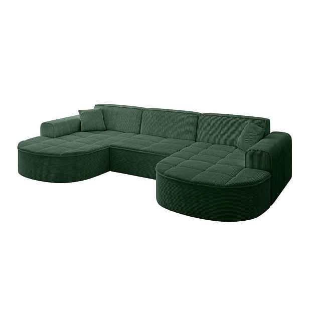 ALTDECOR SEDACÍ SOUPRAVA ve tvaru U TARO-U1 303x171x79,5 Zelená Manšestr