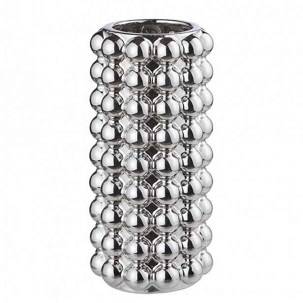Butlers BUBBLE Váza 28 cm - stříbrná