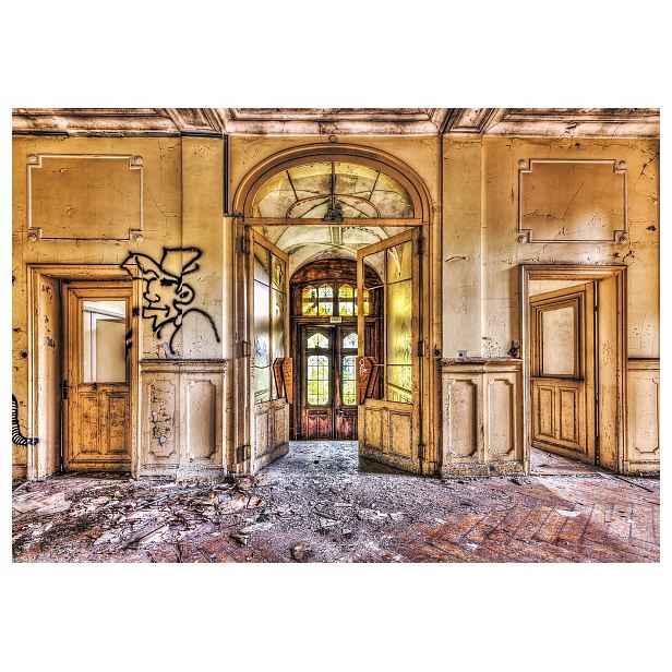 Fototapeta Dveře Vintage Graffiti Loft Stará architektura 312x219 lepidlo