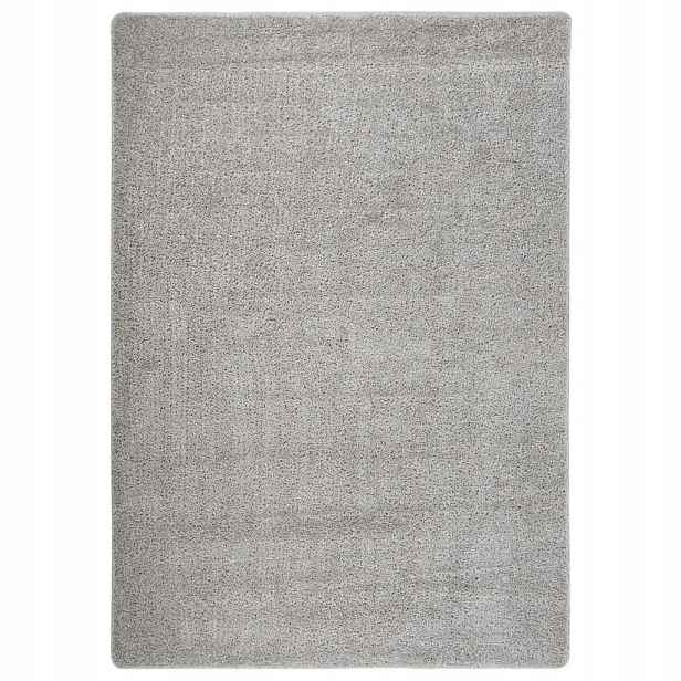 Koberec světle šedý s latexovým spodkem, 160 x 230 cm, 100% Pp, vlas 20 mm