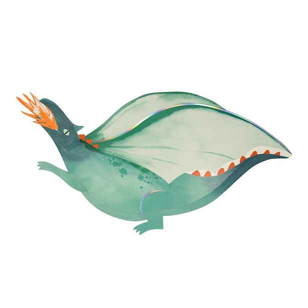 Papírové jednorázové tácky v sadě  4 ks Dragon – Meri Meri