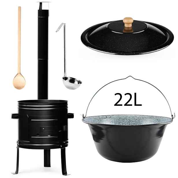 Perfect Home Sestava na guláš smaltovaná 22 L