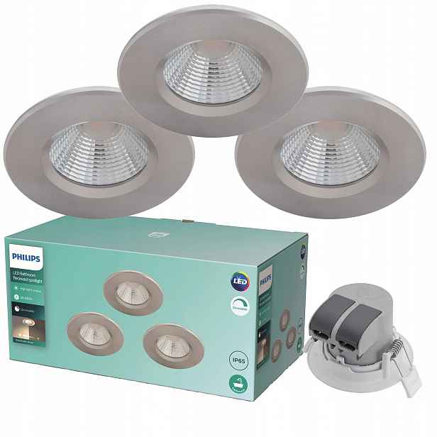 3x Led podomítkové svítidlo 5.5W 350lm IP65 Hermetické Philips