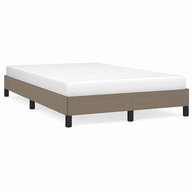 vidaXL Rám postele bez matrace taupe 120 x 200 cm textil