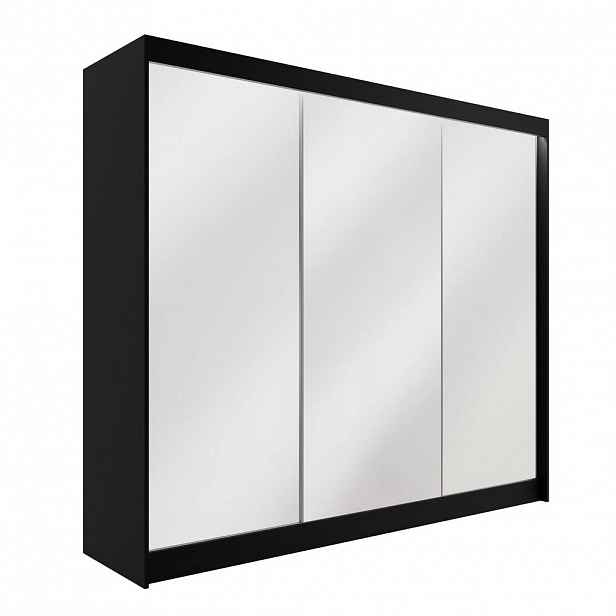 ALTDECOR ŠATNÍ SKŘÍŇ AMOHA s LED – 250 cm – černá