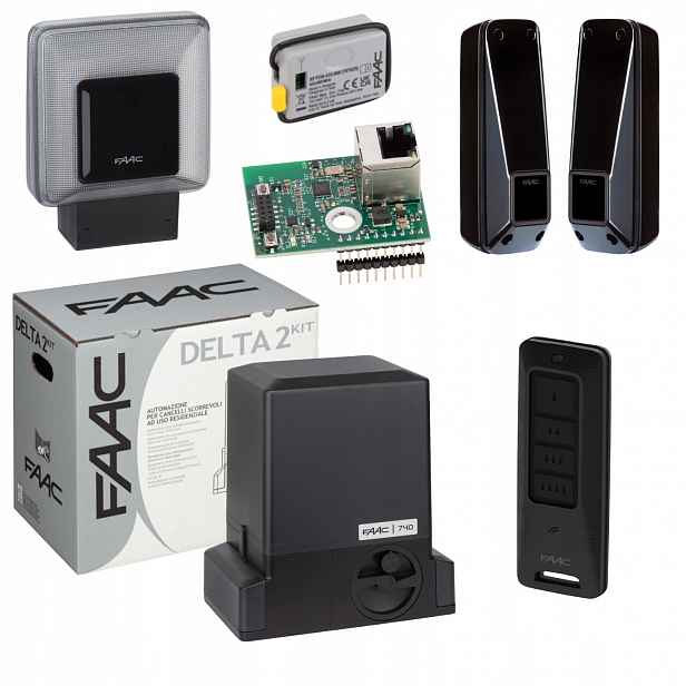 Faac DELTA2+ Smart WiFi Xwbl+ Lampa Xled pohon posuvné brány automat