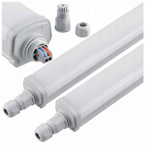 Hermetické Led svítidlo 30W 6500K 3600lm 120cm Phillips Nástěnné Sada 2x