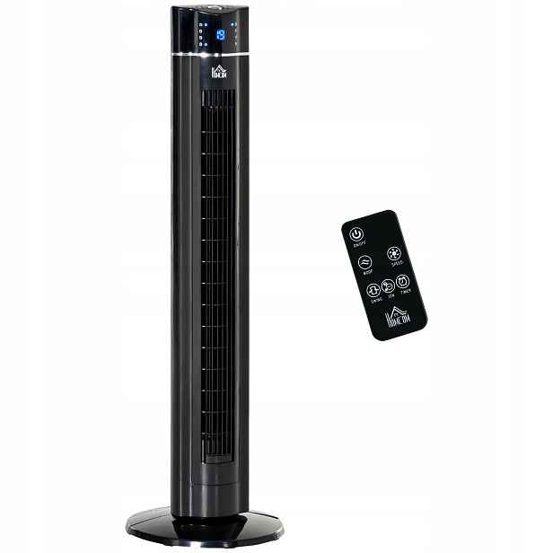 Sloupový ventilátor Homcom černý chybí dálkové ovládání