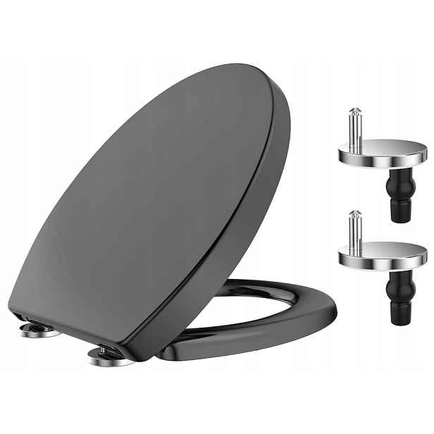Wc sedátko Whyfone WF7001B černý polypropylen// Z4
