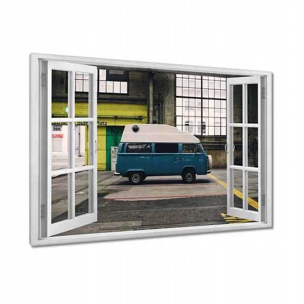Obrazy 120x80 Modrý autobus Auto