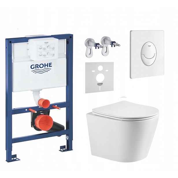 7v1 Wc Podomítkový Set Stelaz Grohe 820 mm Wc Mísa Tornado Tlačítko