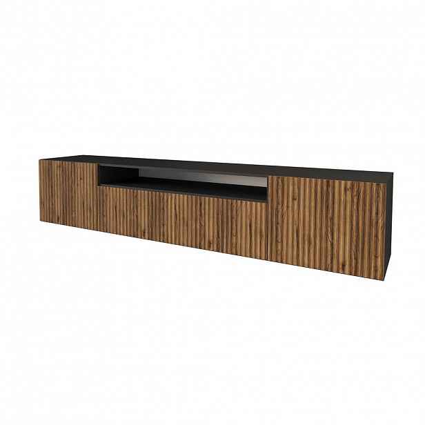 ALTDECOR NÍZKÁ komoda NOA-2-W 200 x 40 x 41 cm – černá / Katania
