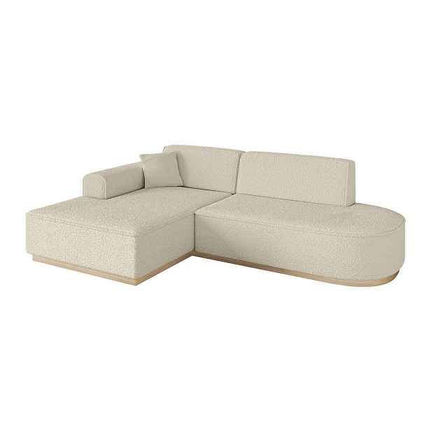 ALTDECOR ROHOVÁ SEDAČKA s otomanem, levá IREA-L1 232x165x80 Béžová Buklé