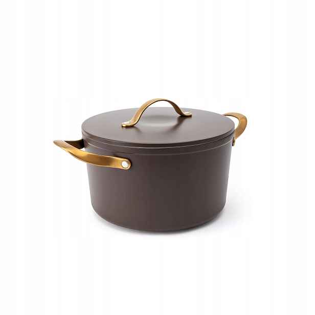 Elmich Nepřilnavý keramický hrnec Zen Ø 24 cm (5,5 l) hnědo zlatá