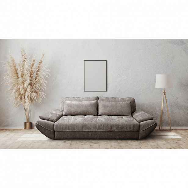 Livetastic ROZKLÁDACÍ POHOVKA, dřevo, textil, kompozitní dřevo, šedohnědá