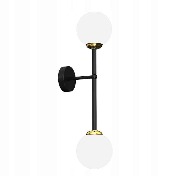 Milagro Nástěnné svítidlo Pop MLP7843 Lampa 2xE14 Černá Zlatá Sklo