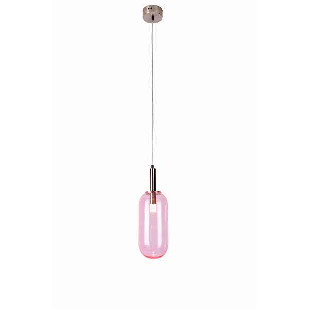 Závěsná lampa lustr bublinově růžová Candellux