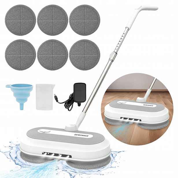 Akumulátorový elektrický mop 450 ml Sada rotačních mopů Čistič oken