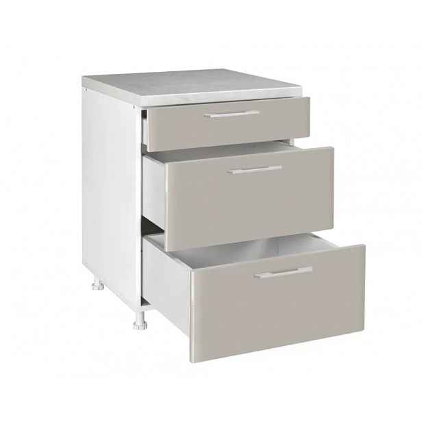 Spodní skříňka IN MDF D 60 3F B - cashmere lesk