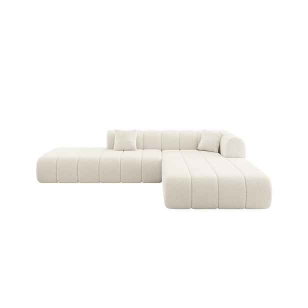 ALTDECOR ROHOVÁ SEDAČKA s otomanem, pravá BILA-L 289x176x71 Béžová Buklé