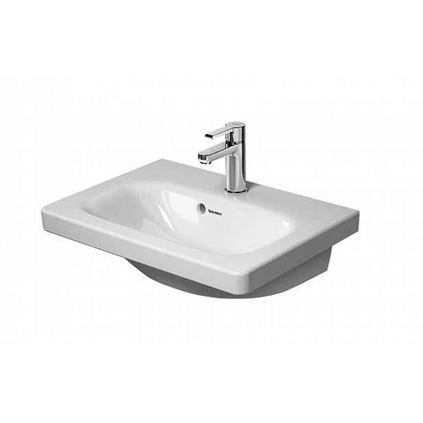 Duravit DuraStyle - Umyvadlo 55x40 cm, s přepadem, s otvorem pro baterii, bílá 2337550000