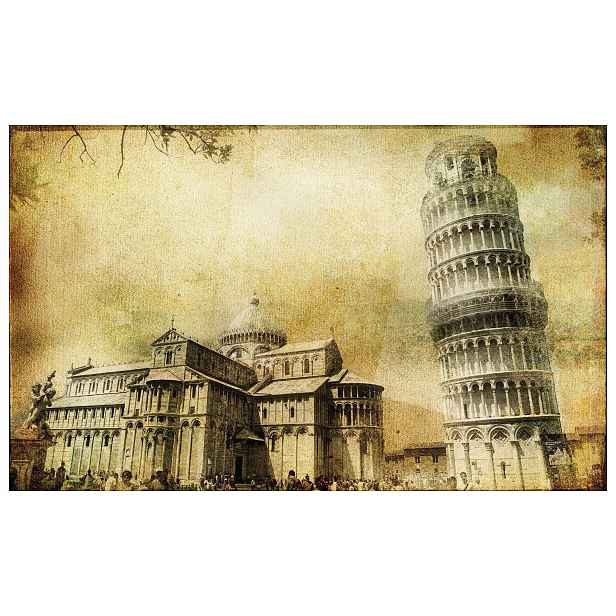 Fototapeta Pisa Itálie retro věž katedrála vinylová 416x254 lepidlo