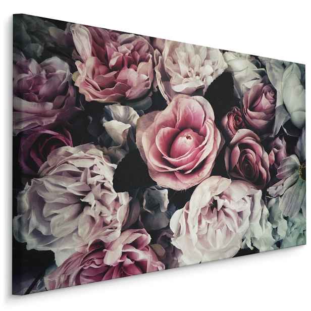 Plátno Růžové Květy Ve Stylu Vintage Varianta: 40x30