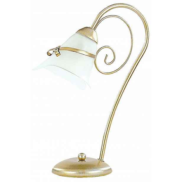 Stolní lampa Mašle Zlatá Skleněná klasická elegance do stylové haly