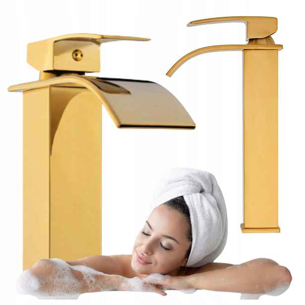 Umyvadlová Baterie Cascade Vysoká SEM-1001GD Zlatá