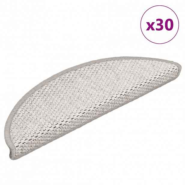 vidaXL Samolepící nášlapy na schody vzhled sisal 30ks 56x17x3cm béžové