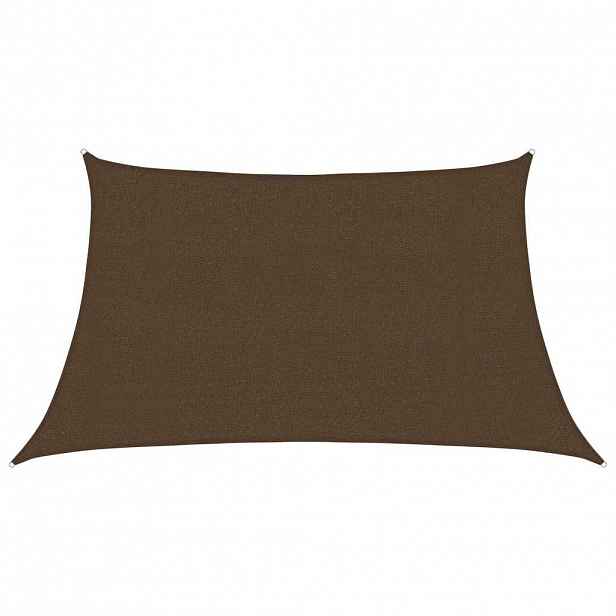 vidaXL Stínící plachta 160 g/m² hnědá 3/4 x 2 m HDPE