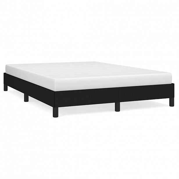 vidaXL Rám postele bez matrace černý 140 x 190 cm textil