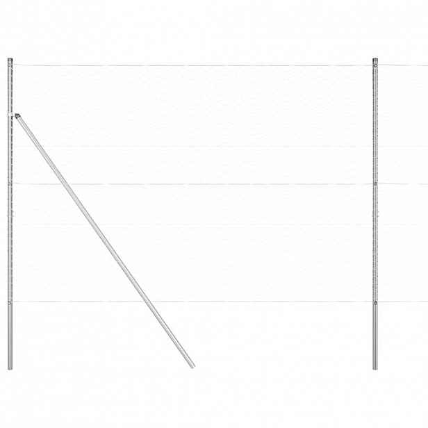vidaXL Hexagonální kotvení plotu 50 x 1,5 m Pozinkovaná ocel Stříbrná