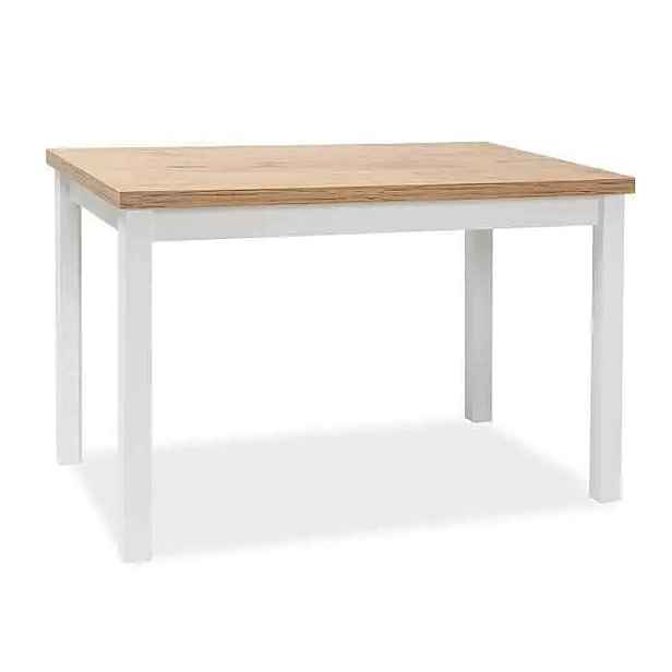Casarredo Jídelní stůl ADAM 120x68 dub lancelot/bílá mat
