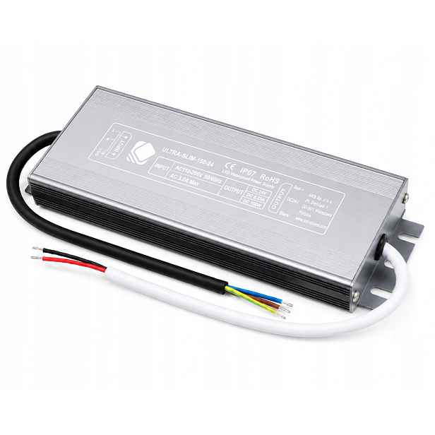 Led zdroj Led 24V 150W 6,25A Hermetický Led pásek Cob Rgb Premium IP67