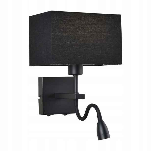 Nástěnná lampa Italux Norte 2-bodová E27 Led 3000K černá matná