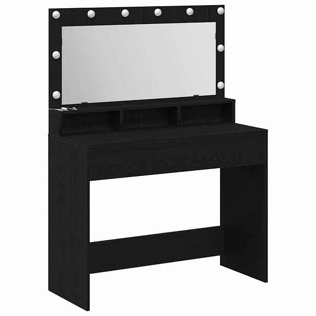 vidaXL Kosmetický stůl Černý dub 100 x 41 x 135 cm Kompozitní dřevo
