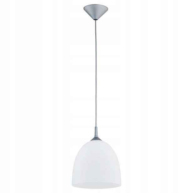Alfa závěsná lampa Dawid šedá, bílé skleněné stínítko Ø23 cm, 1xE27 15W