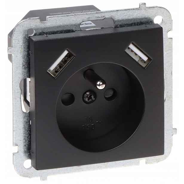 Jednotlivá Zásuvka S Usb Napájecím Adaptérem SANTRA/4188-19/EPN 230 V 16 A Elektro-P