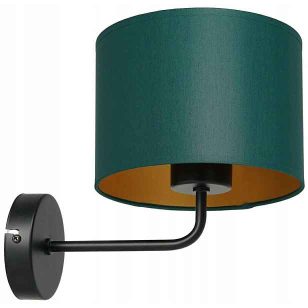 Nástěnné svítidlo Arden Zelený Zlatý Abažur 1xE27 retro styl dekorace